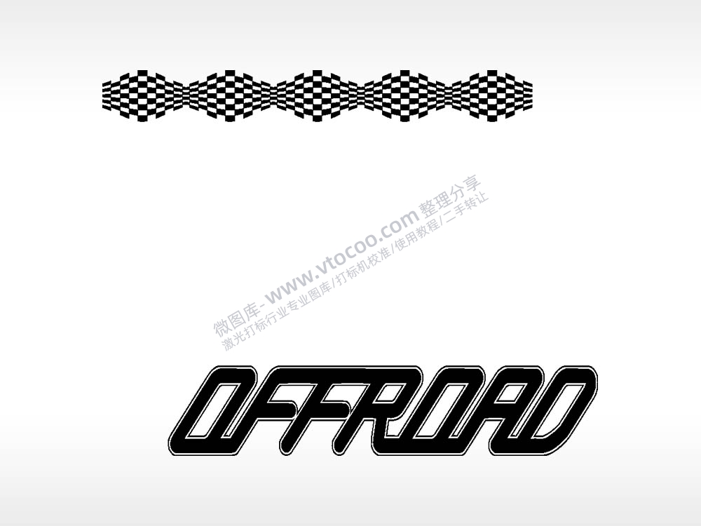 OFFRORO汽车贴花精品车贴精选AI8.0格式激光打标文件通用矢量图
