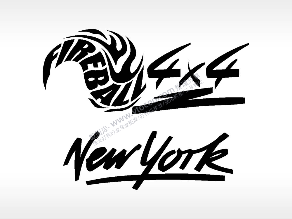 4X4 FIREBALL New york汽车贴花卡通名图精品车贴精选