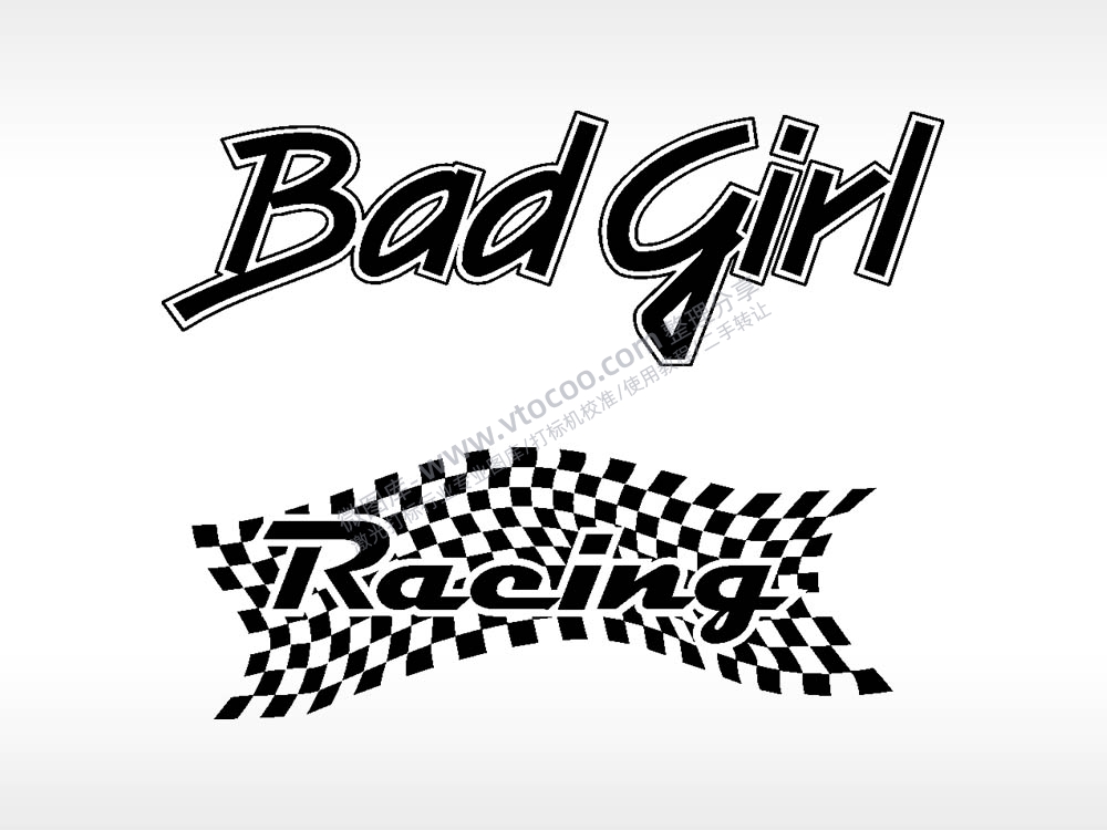 Bad giri Racing 比赛旗赛车旗帜汽车贴花卡通名图