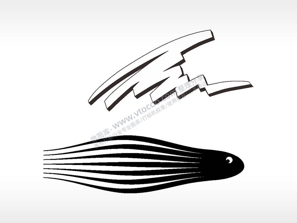 章鱼贴花卡通名图精品车贴精选AI8.0格式激光打标文件通用矢量图