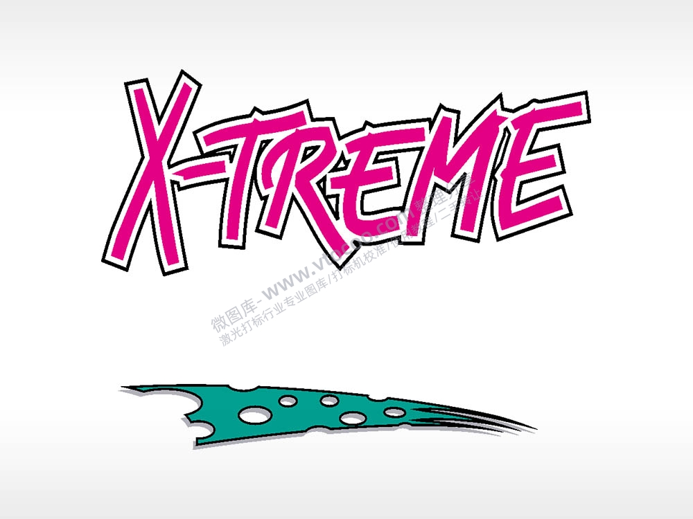 XTREME汽车贴花精品车贴精选AI8.0格式激光打标文件通用矢量图