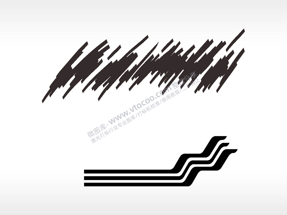 汽车贴花卡通名图精品车贴精选AI8.0格式激光打标文件通用矢量图