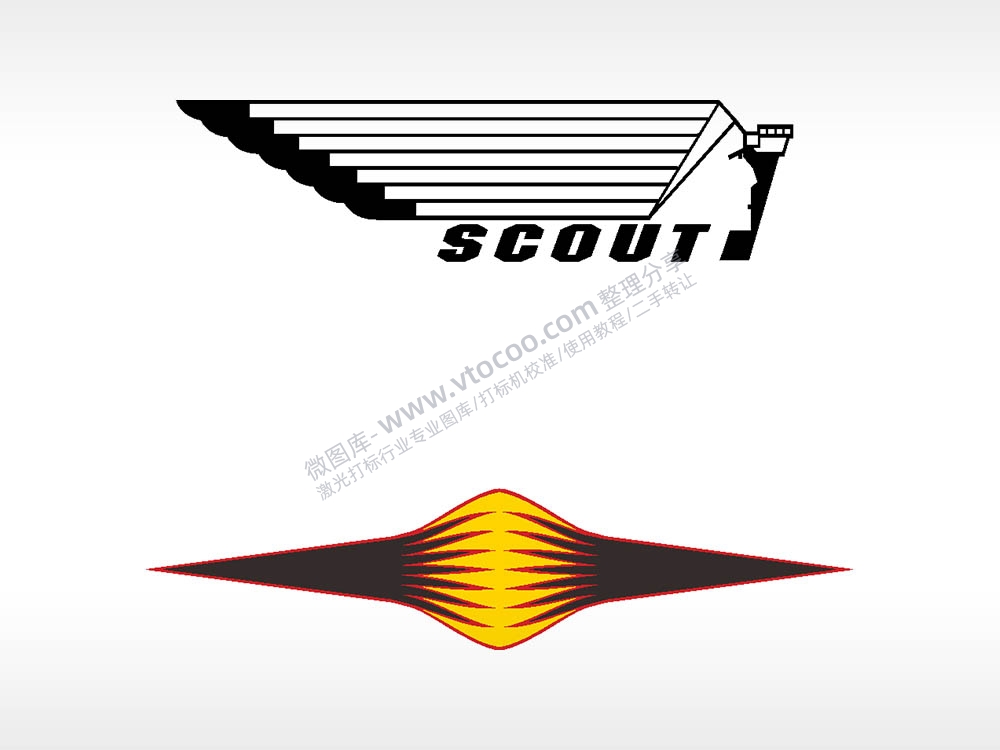 SCOUT线条涂鸦形状汽车贴花卡通名图精品车贴精选