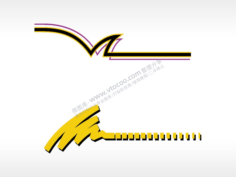 汽车贴花卡通名图精品车贴精选AI8.0格式激光打标文件通用矢量图