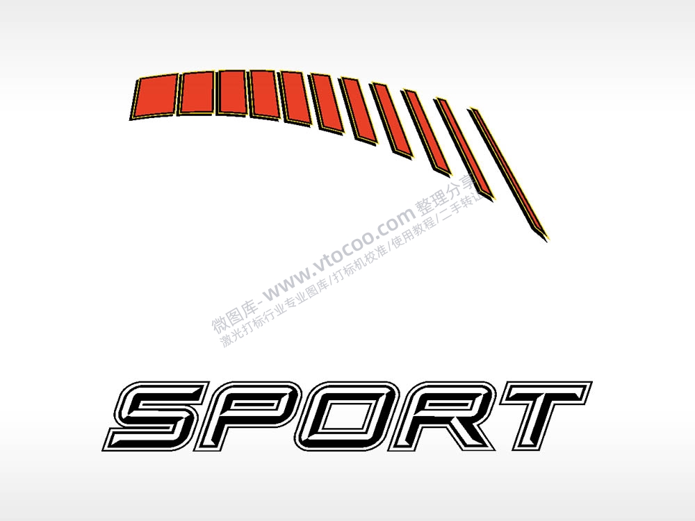 SPORT线条涂鸦形状汽车贴花卡通名图精品车贴精选