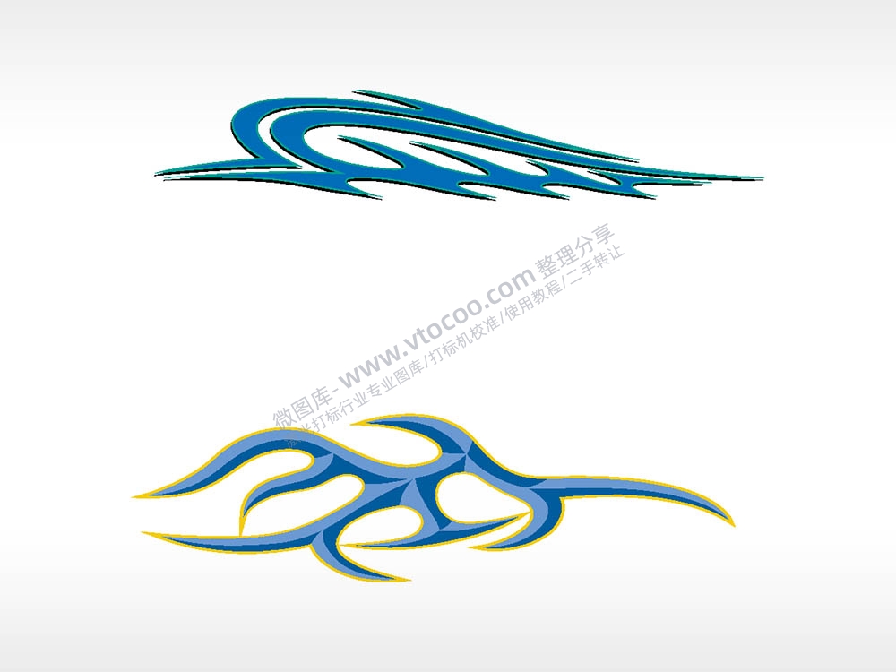 水纹汽车贴花名图精品车贴精选AI8.0格式激光打标文件通用矢量图