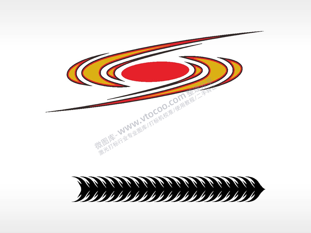 飞鸟千鸟汽车贴花精品车贴精选AI8.0格式激光打标文件通用矢量图