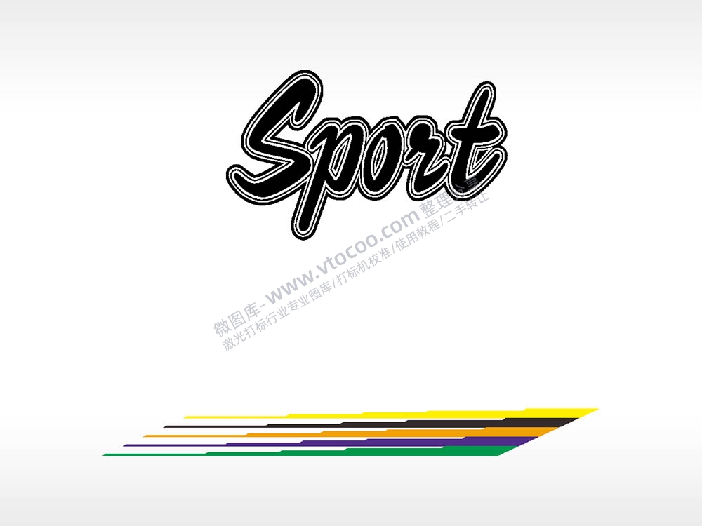 Sport汽车贴花精品车贴精选AI8.0格式激光打标文件通用矢量图