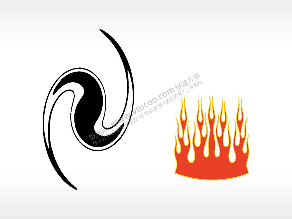 太极火花汽车贴花卡通名图精品车贴精选