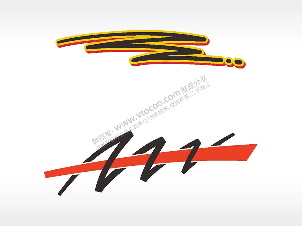 汽车贴花卡通名图精品车贴精选AI8.0格式激光打标文件通用矢量图