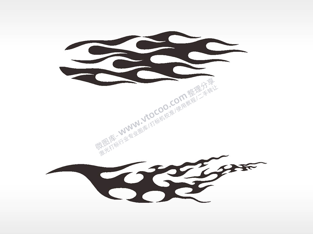 飞鸟图汽车贴花精品车贴精选AI8.0格式激光打标文件通用矢量图