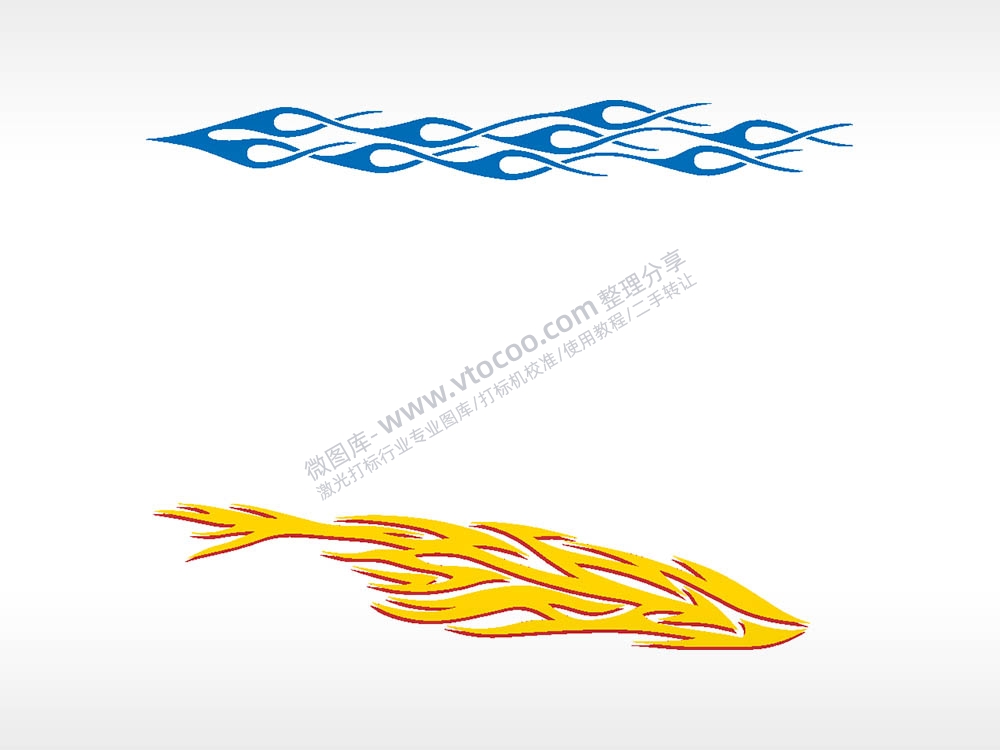 波线纹汽车贴花精品车贴精选AI8.0格式激光打标文件通用矢量图