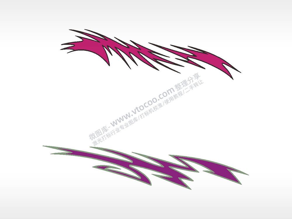 波纹汽车贴花名图精品车贴精选AI8.0格式激光打标文件通用矢量图