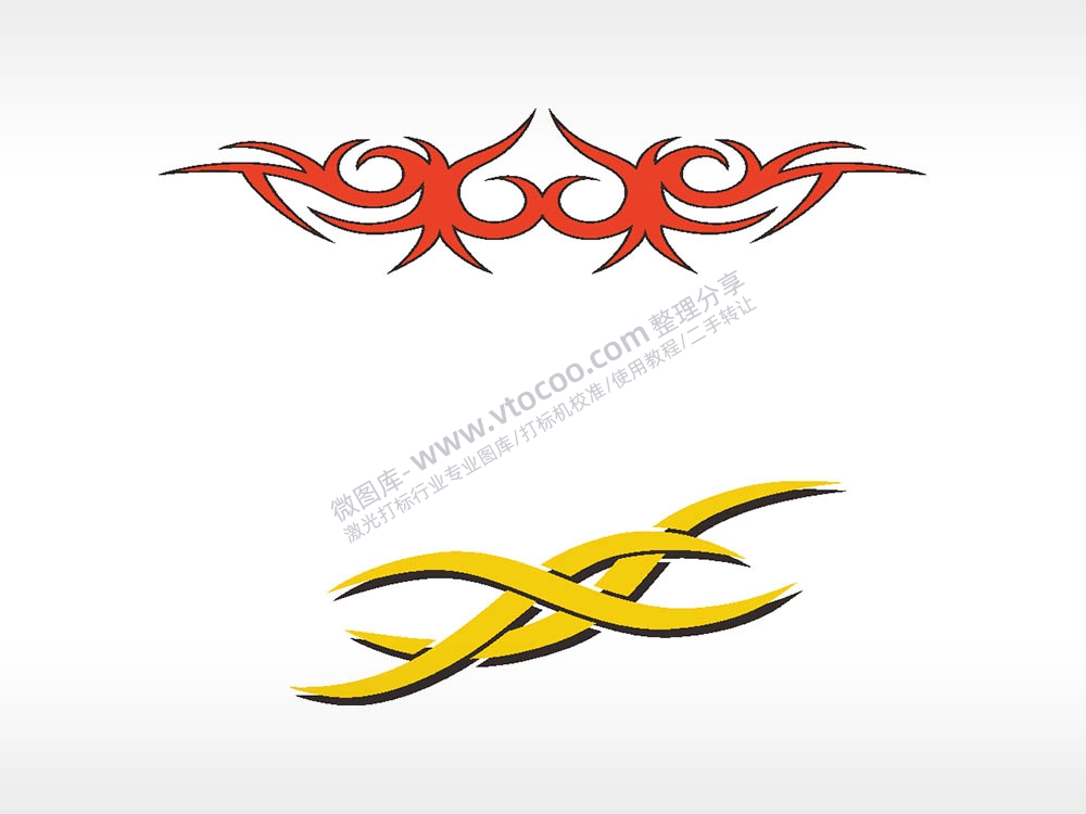 冠冕汽车贴花精品车贴精选AI8.0格式激光打标文件通用矢量图