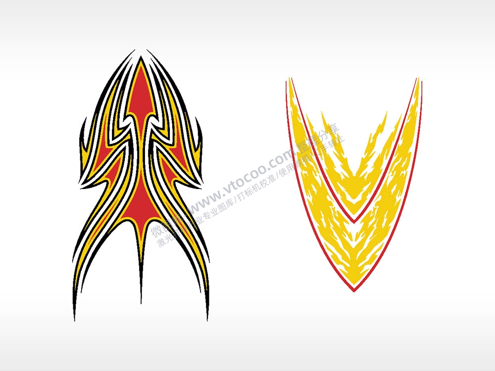 图腾线条涂鸦形状汽车贴花卡通名图精品车贴精选