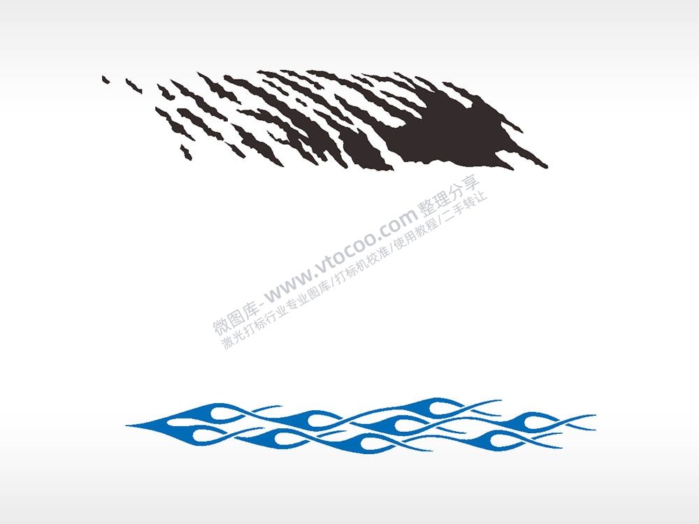 涂鸦形状汽车贴花精品车贴精选AI8.0格式激光打标文件通用矢量图