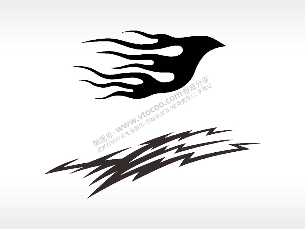 飞鸟汽车贴花精品车贴精选AI8.0格式激光打标文件通用矢量图