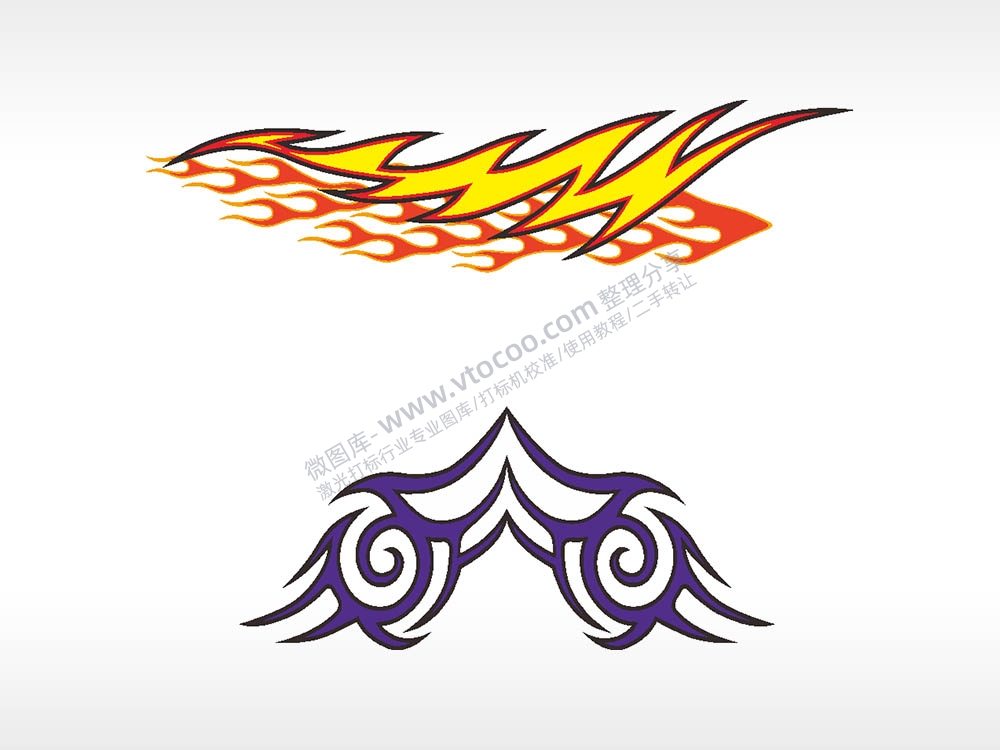 图腾汽车贴花精品车贴精选AI8.0格式激光打标文件通用矢量图