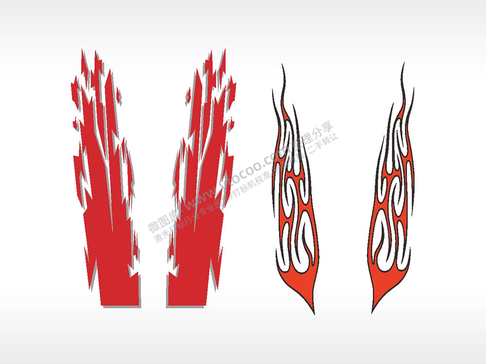 翅膀汽车贴花名图精品车贴精选AI8.0格式激光打标文件通用矢量图