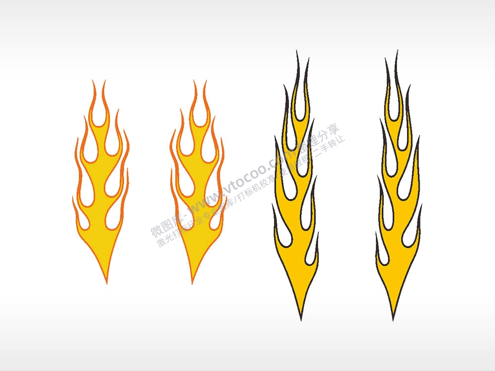 火花汽车贴花精品车贴精选AI8.0格式激光打标文件通用矢量图