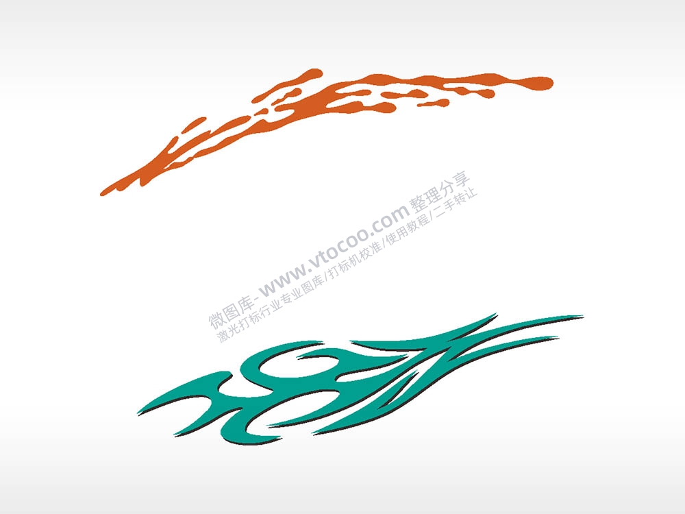 溅水汽车贴花精品车贴精选AI8.0格式激光打标文件通用矢量图