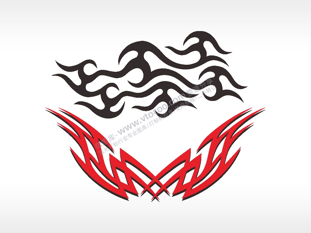 涂鸦汽车贴花精品车贴精选AI8.0格式激光打标文件通用矢量图