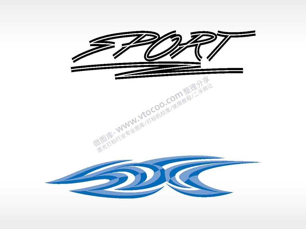 sport 线条涂鸦形状汽车贴花卡通名图精品车贴精选