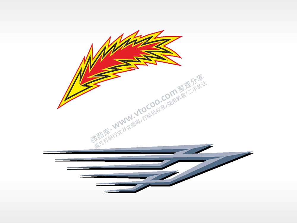 箭头汽车贴花精品车贴精选AI8.0格式激光打标文件通用矢量图