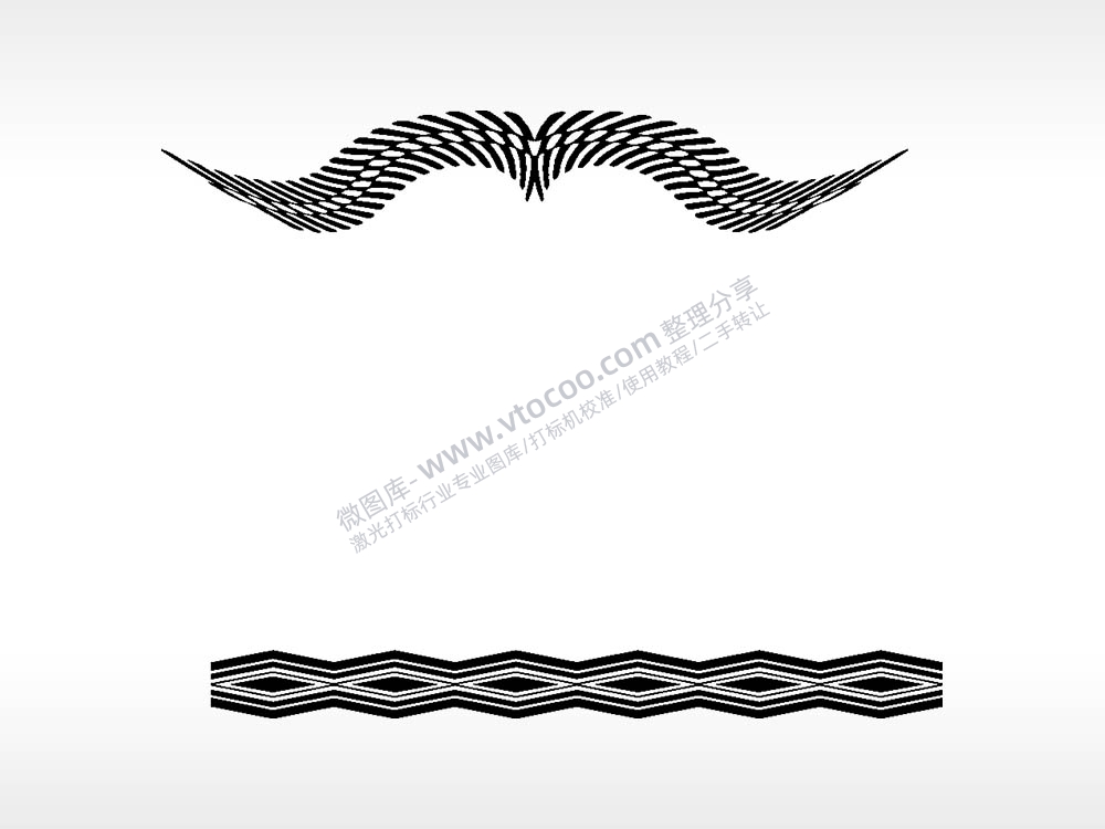 翅膀汽车贴花精品车贴精选AI8.0格式激光打标文件通用矢量图