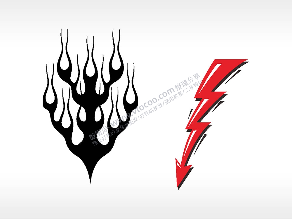 火下载汽车贴花精品车贴精选AI8.0格式激光打标文件通用矢量图