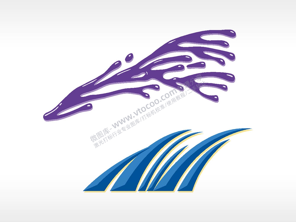 溅水花汽车贴花精品车贴精选AI8.0格式激光打标文件通用矢量图