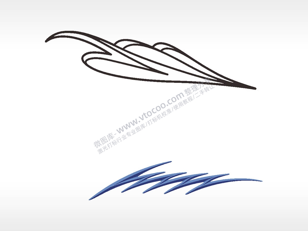 线条涂鸦汽车贴花精品车贴精选AI8.0格式激光打标文件通用矢量图