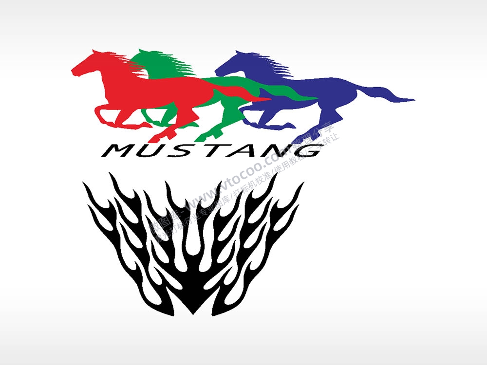 万马奔腾MUSTAN汽车贴G精品车贴精选