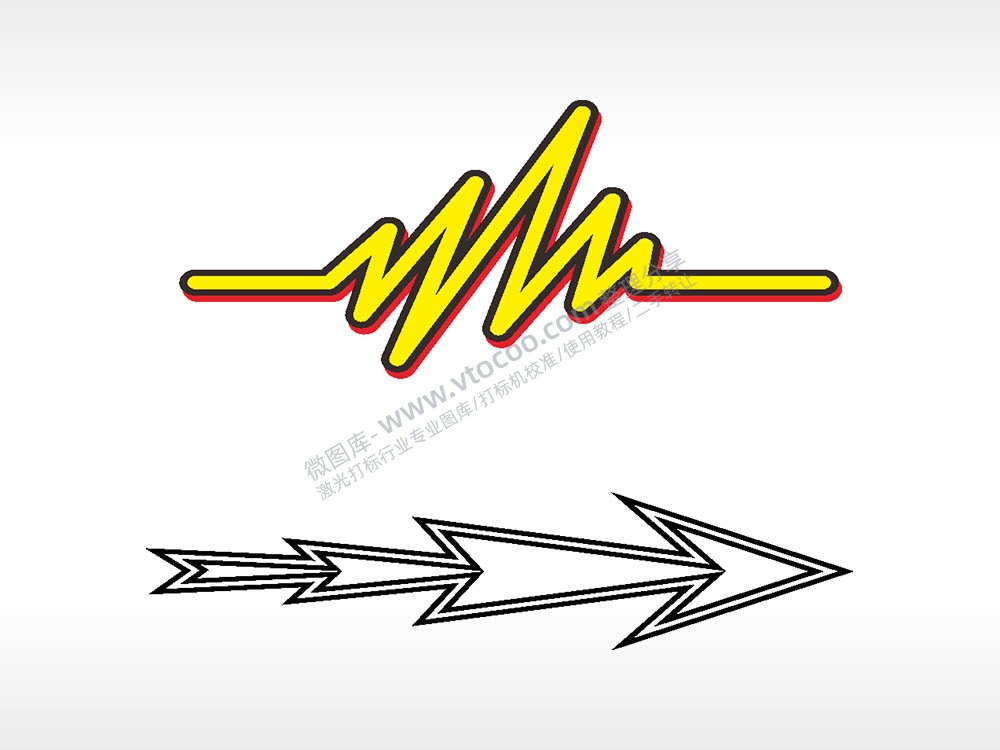 箭头汽车贴花名图精品车贴精选AI8.0格式激光打标文件通用矢量图