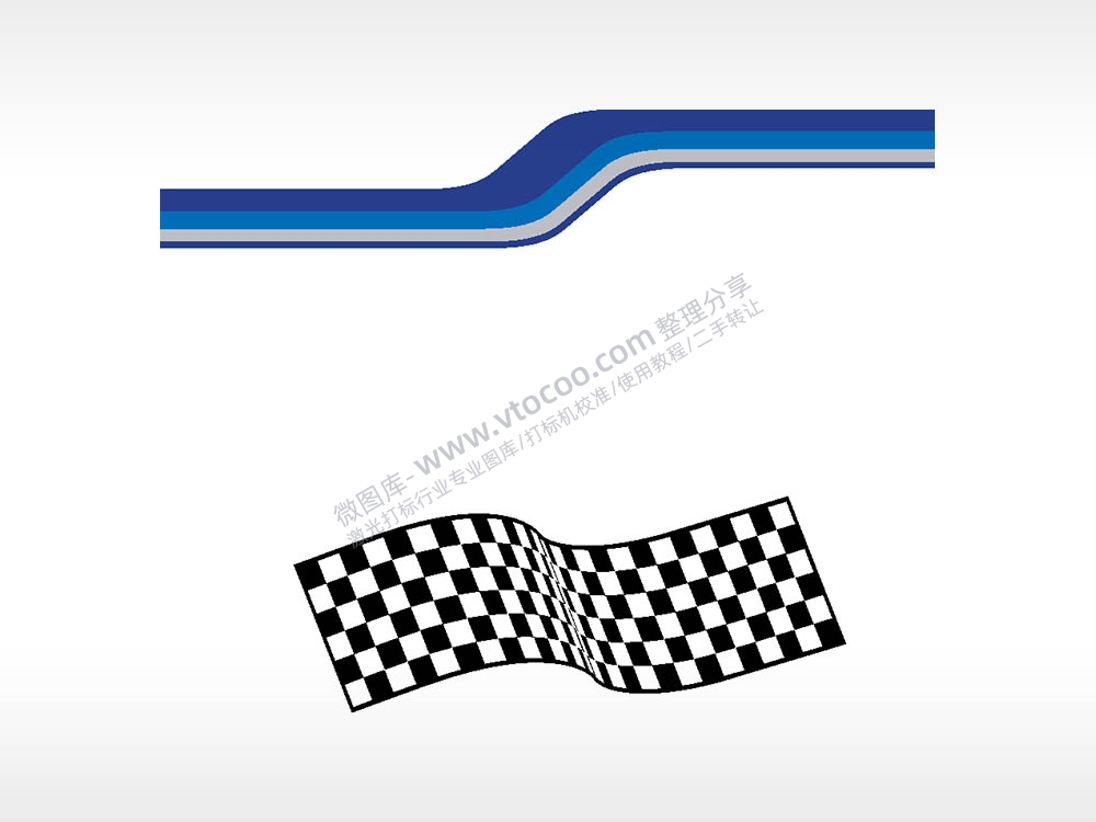 比赛旗帜卡通名图精品车贴精选AI8.0格式激光打标文件通用矢量图