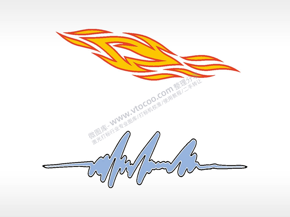 汽车贴花卡通名图精品车贴精选AI8.0格式激光打标文件通用矢量图