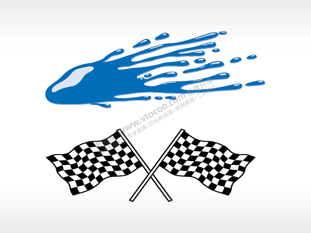 比赛旗帜汽车贴花精品车贴精选线条涂鸦形状