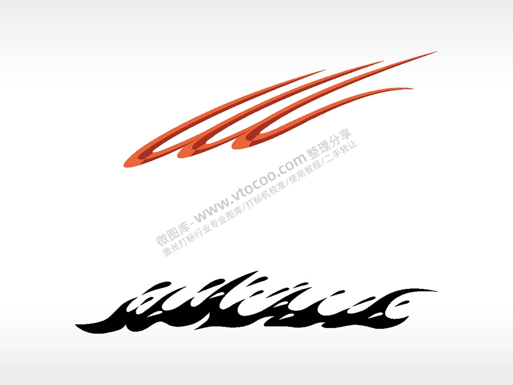 汽车贴花卡通名图精品车贴精选AI8.0格式激光打标文件通用矢量图