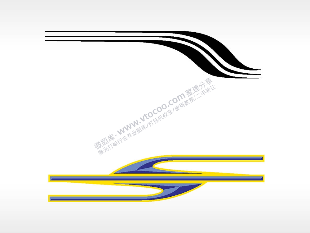 汽车贴花卡通名图精品车贴精选AI8.0格式激光打标文件通用矢量图