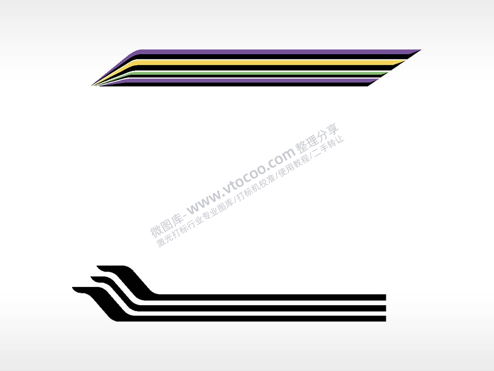 线条卡通名图精品车贴精选AI8.0格式激光打标文件通用矢量图