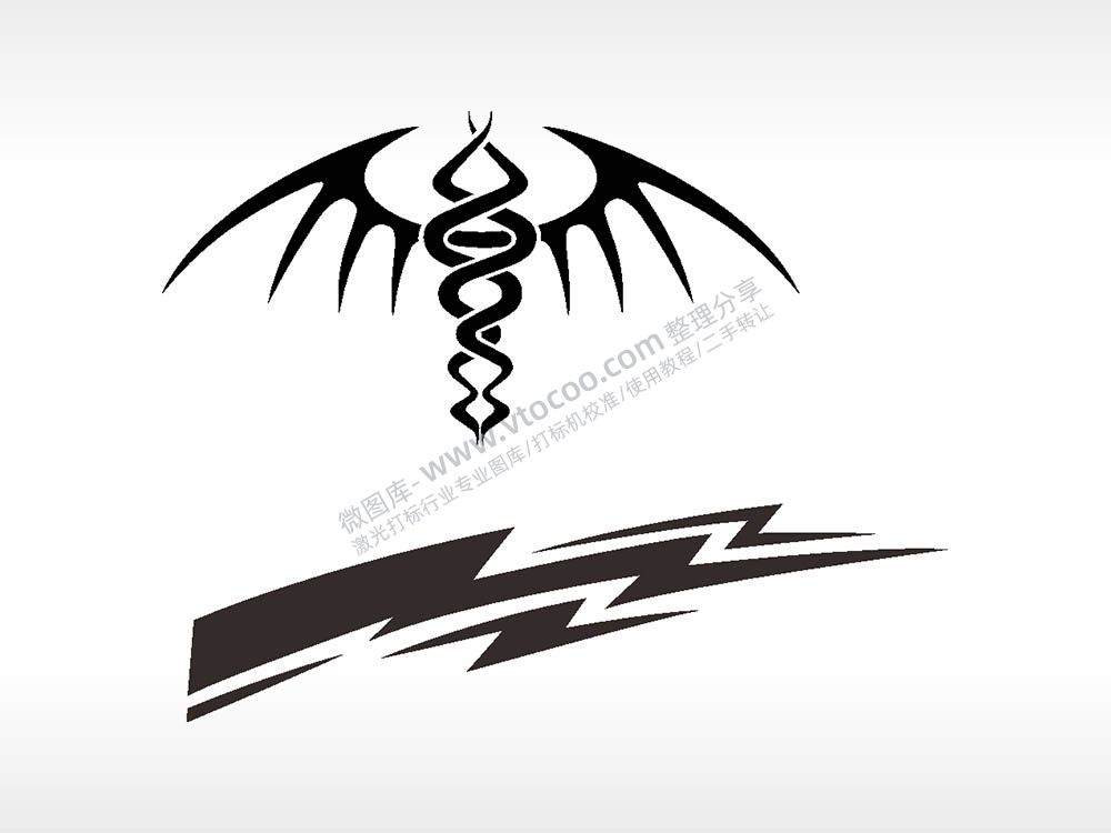 恶魔纹汽车贴花精品车贴精选AI8.0格式激光打标文件通用矢量图