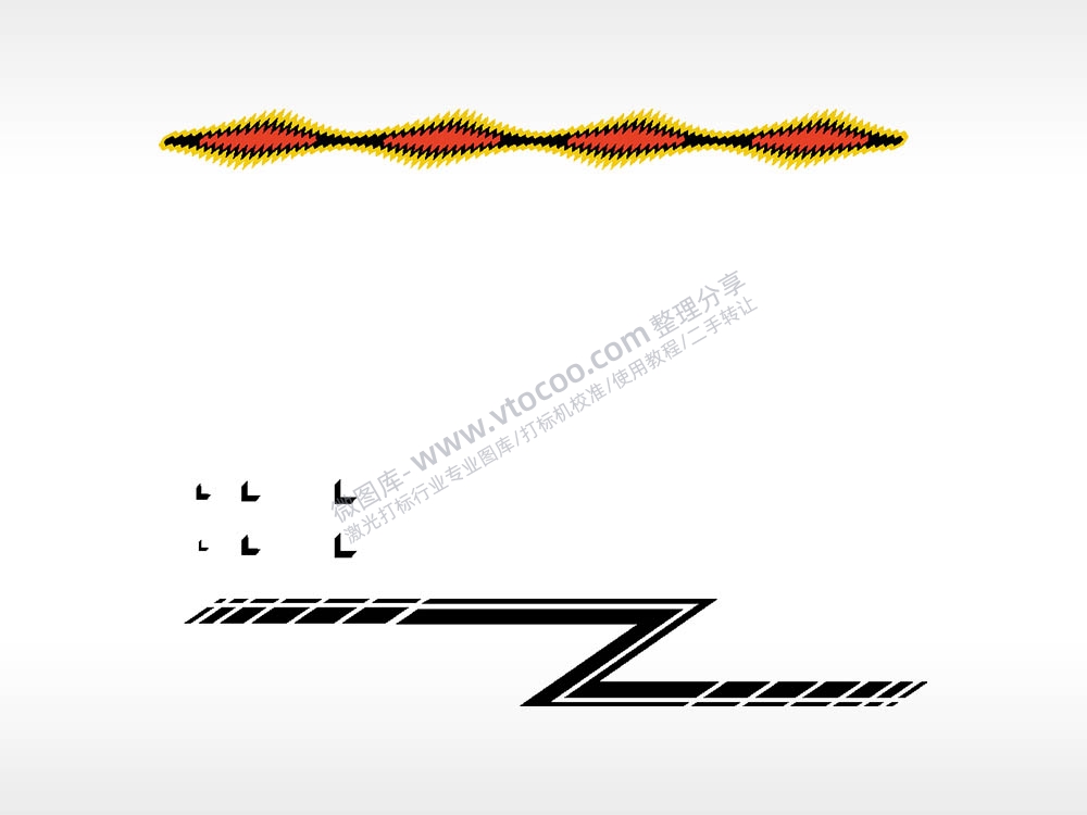 汽车贴花卡通名图精品车贴精选AI8.0格式激光打标文件通用矢量图