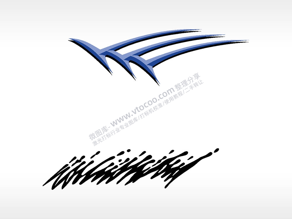 线条涂鸦卡通名图精品车贴精选AI8.0格式激光打标文件通用矢量图