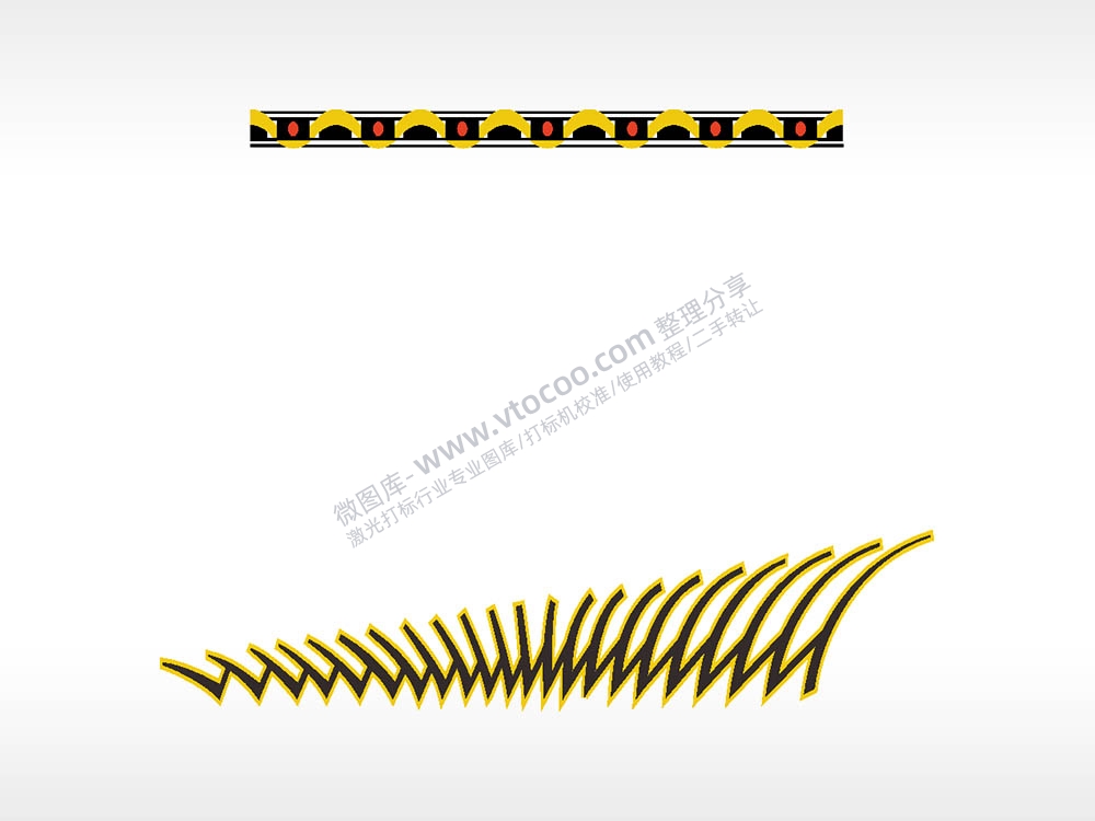 线条涂鸦波纹卡通精品车贴精选AI8.0格式激光打标文件通用矢量图