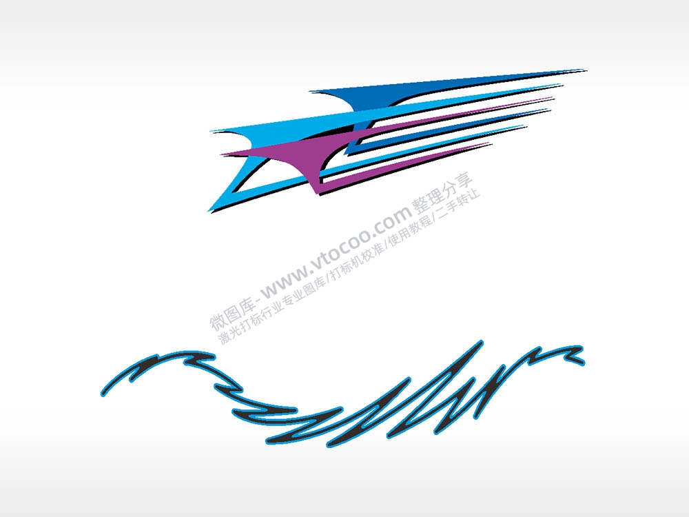 线条卡通名图精品车贴精选AI8.0格式激光打标文件通用矢量图