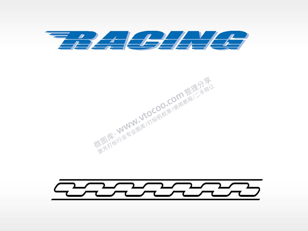 RACING汽车贴花精品车贴精选AI8.0格式激光打标文件通用矢量图