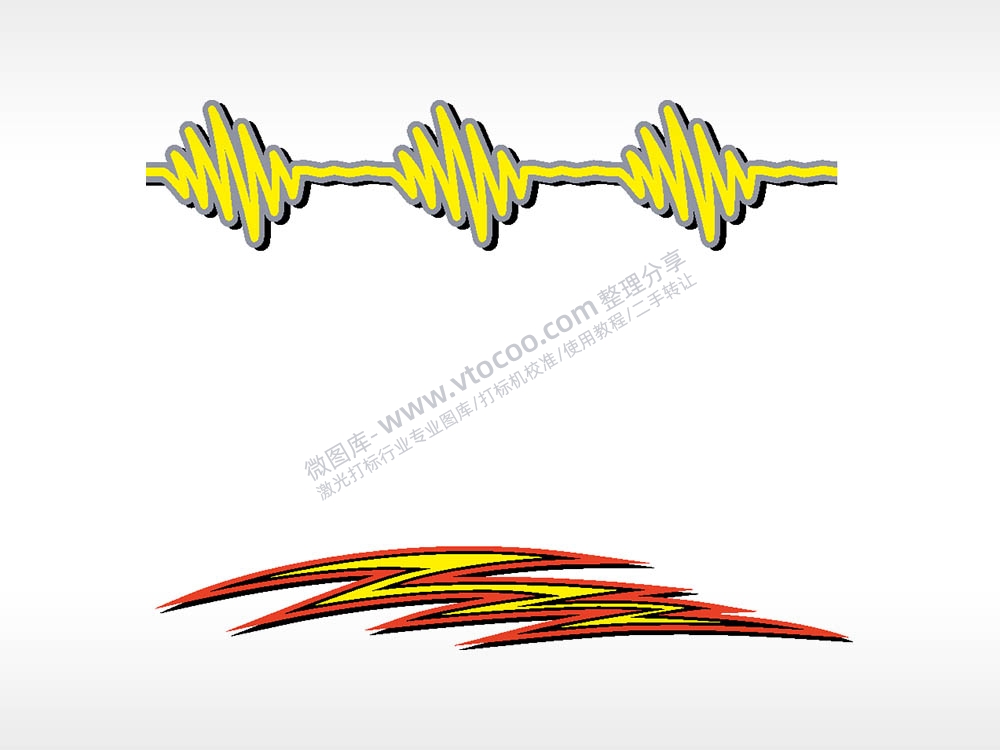 汽车贴花卡通名图精品车贴精选AI8.0格式激光打标文件通用矢量图