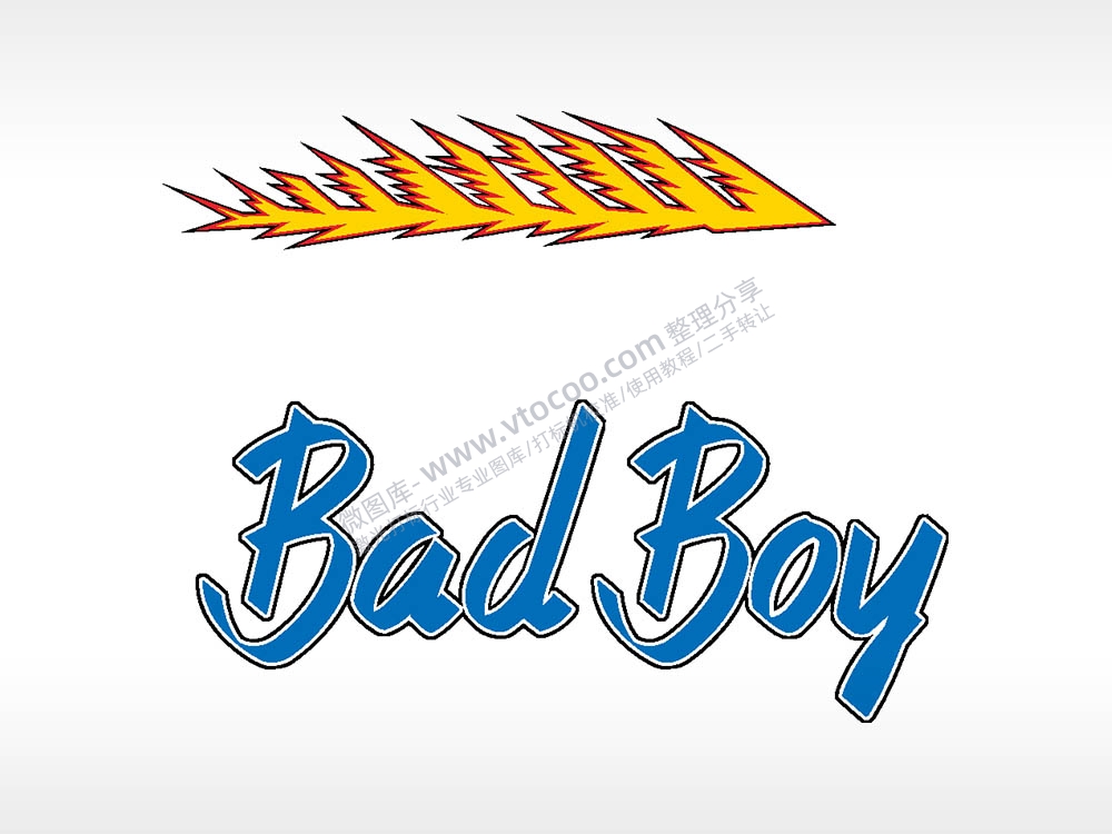 BadBou涂鸦汽车贴花精品车贴精选AI8.0格式激光打标文件通用矢量图