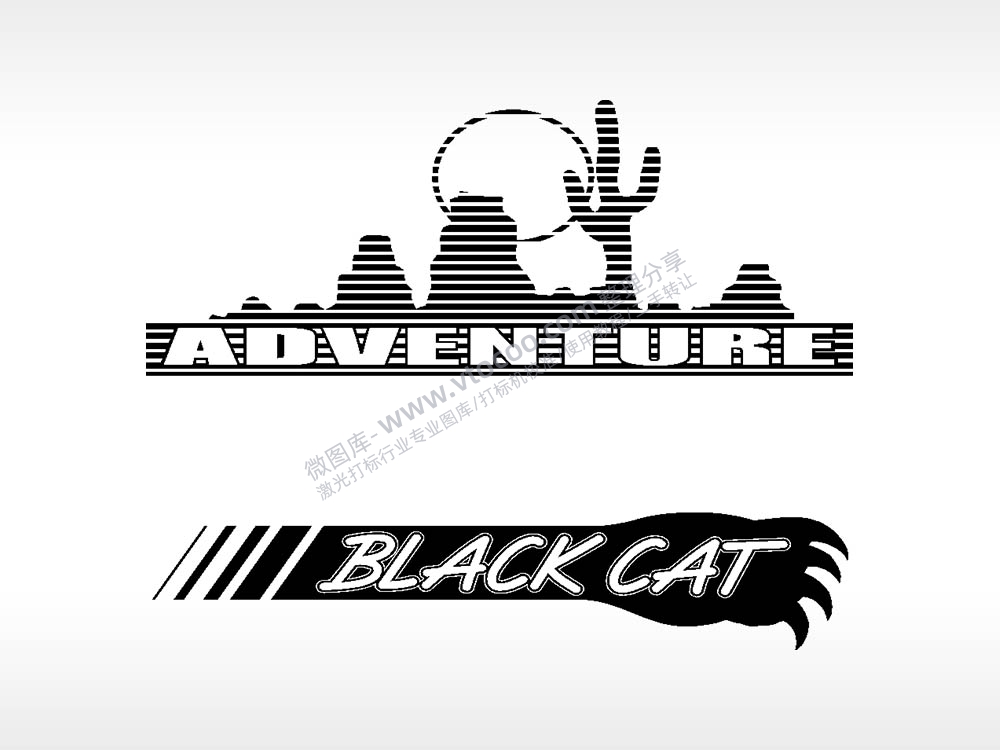 沙漠BLACK CAT汽车贴花卡通名图精品车贴精选