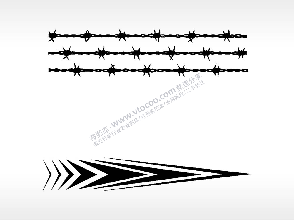 栅栏汽车贴花精品车贴精选AI8.0格式激光打标文件通用矢量图